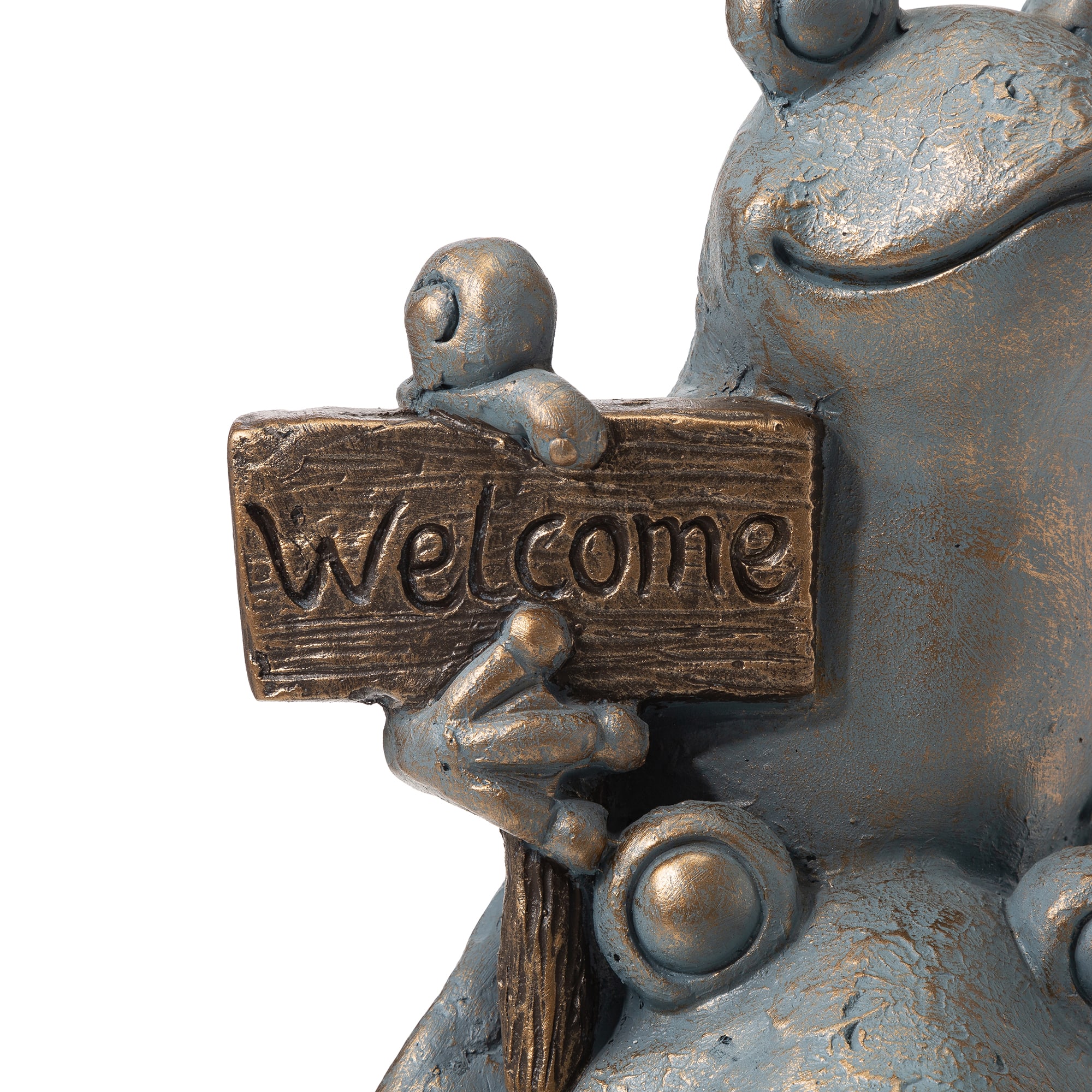 Glitzhome® 28" Bronze Stacked Frog Statue